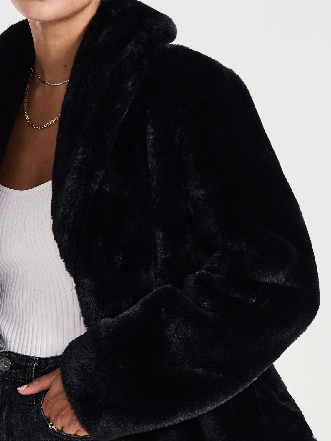 Marni Faux Fur Jacket - Black