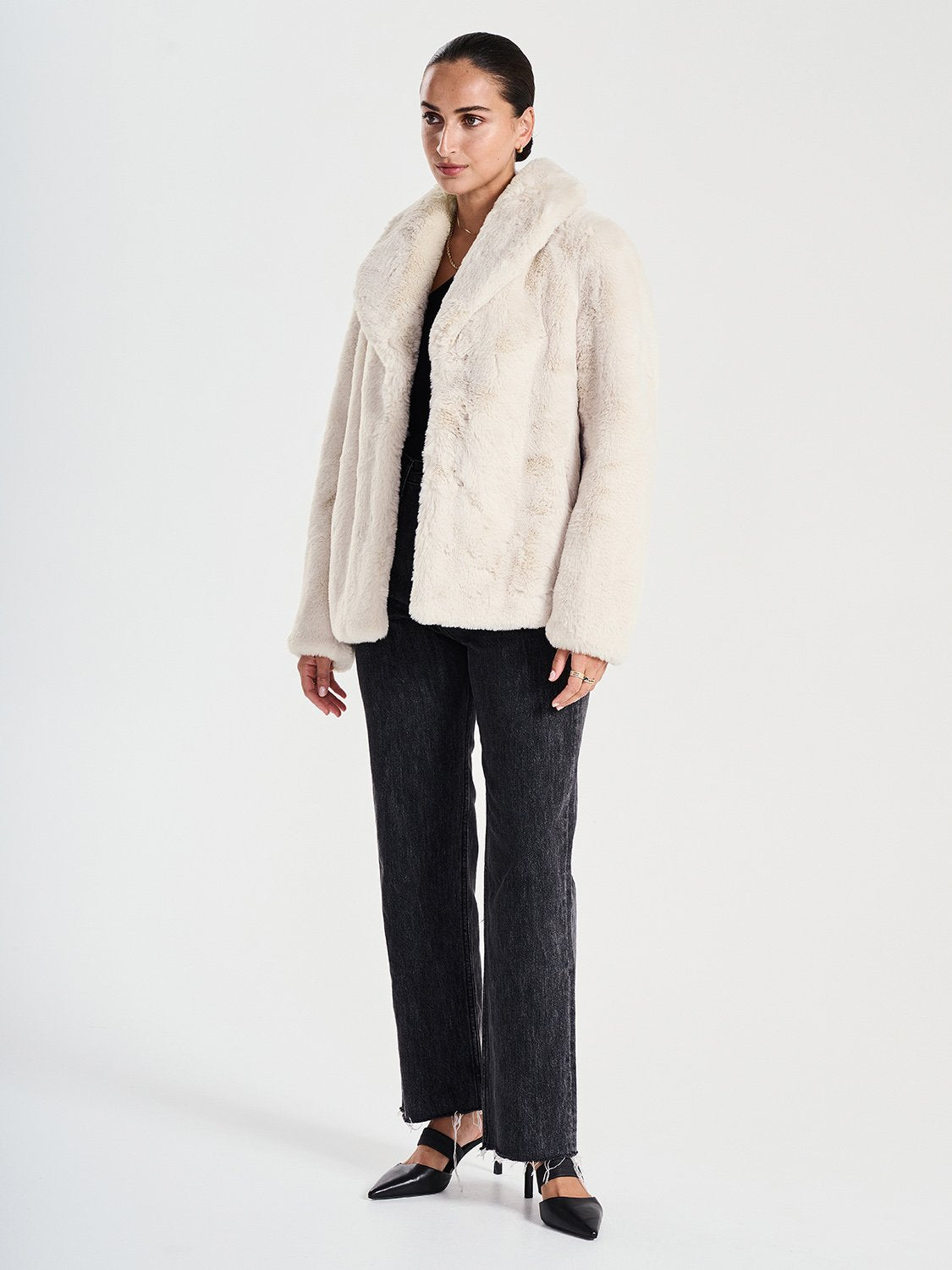 Marni Faux Fur Jacket - Bone