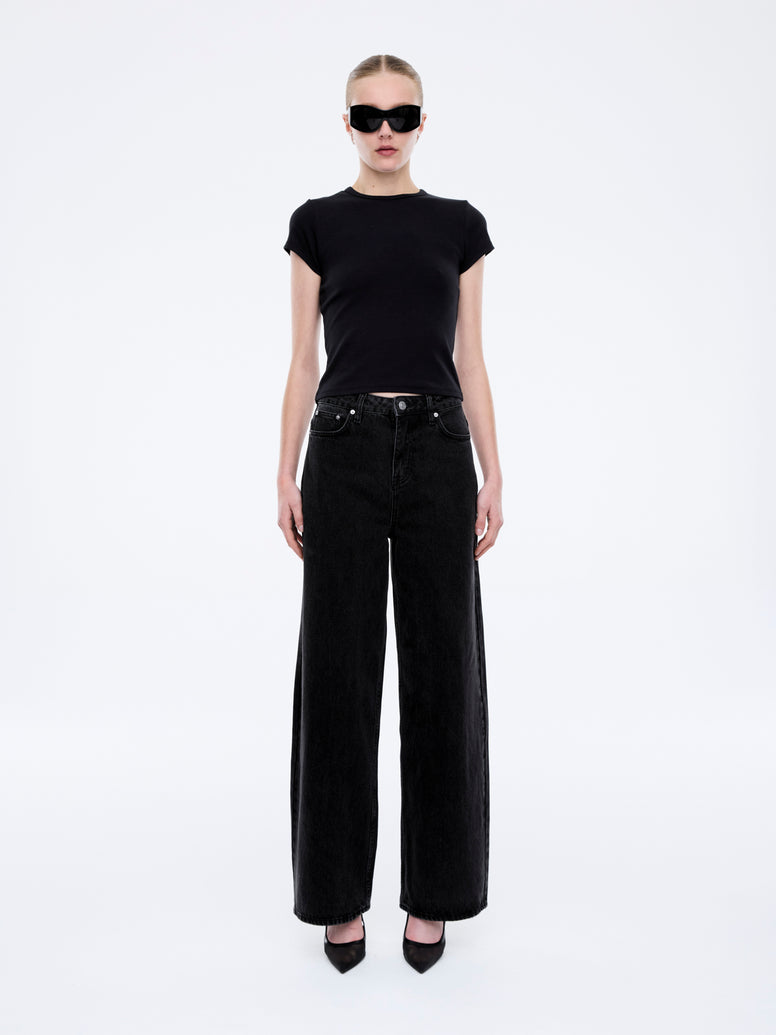 CARRIE DENIM JEAN - Washed Black