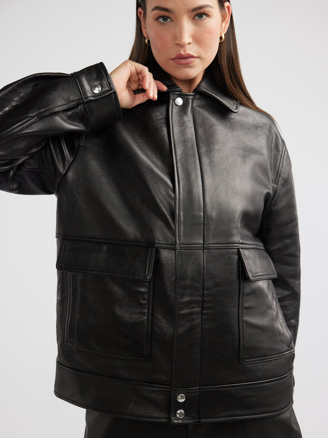 WREN LEATHER JACKET - Black