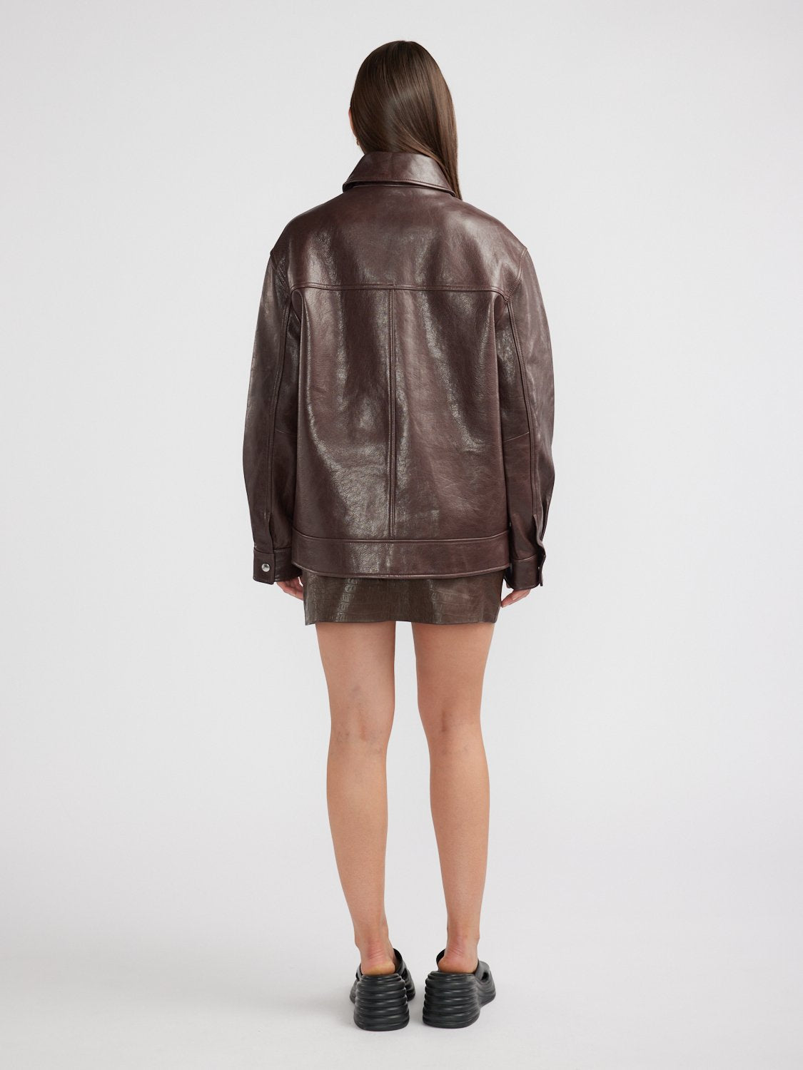 WREN LEATHER JACKET - Chocolate