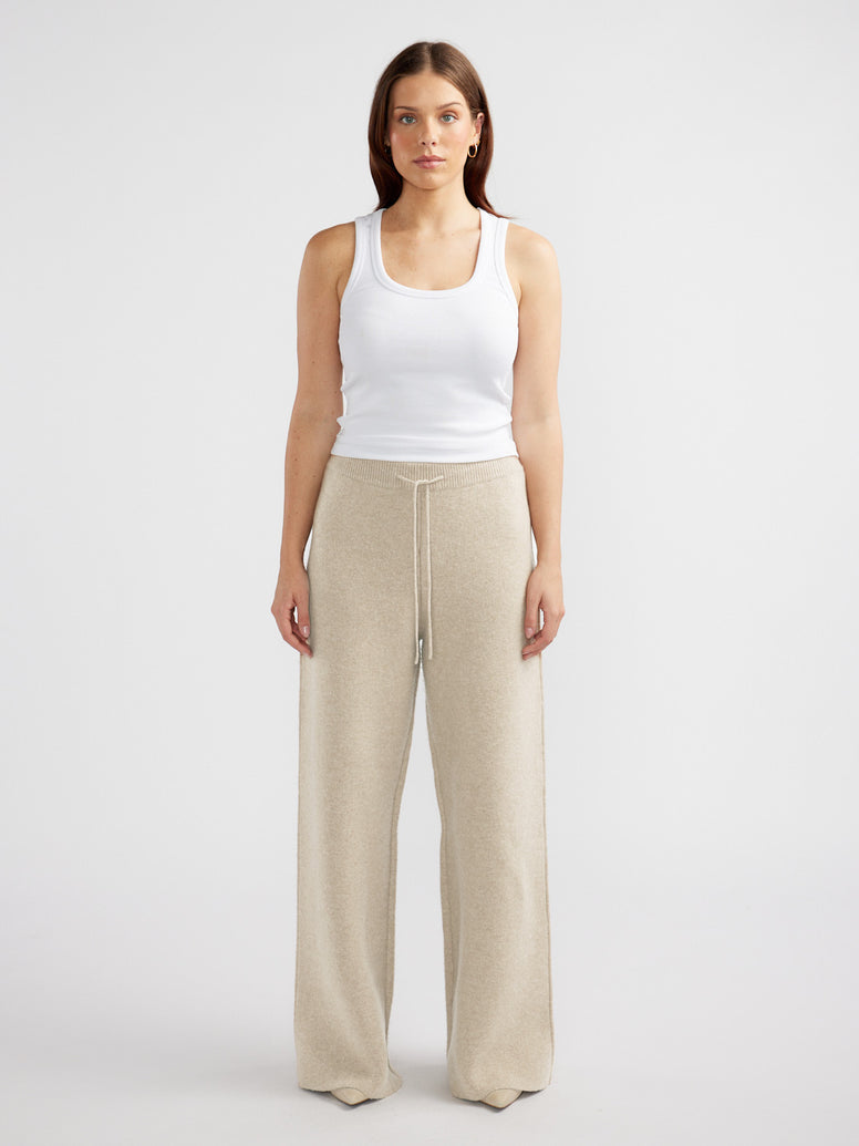 JAMES KNIT PANT - Oatmeal