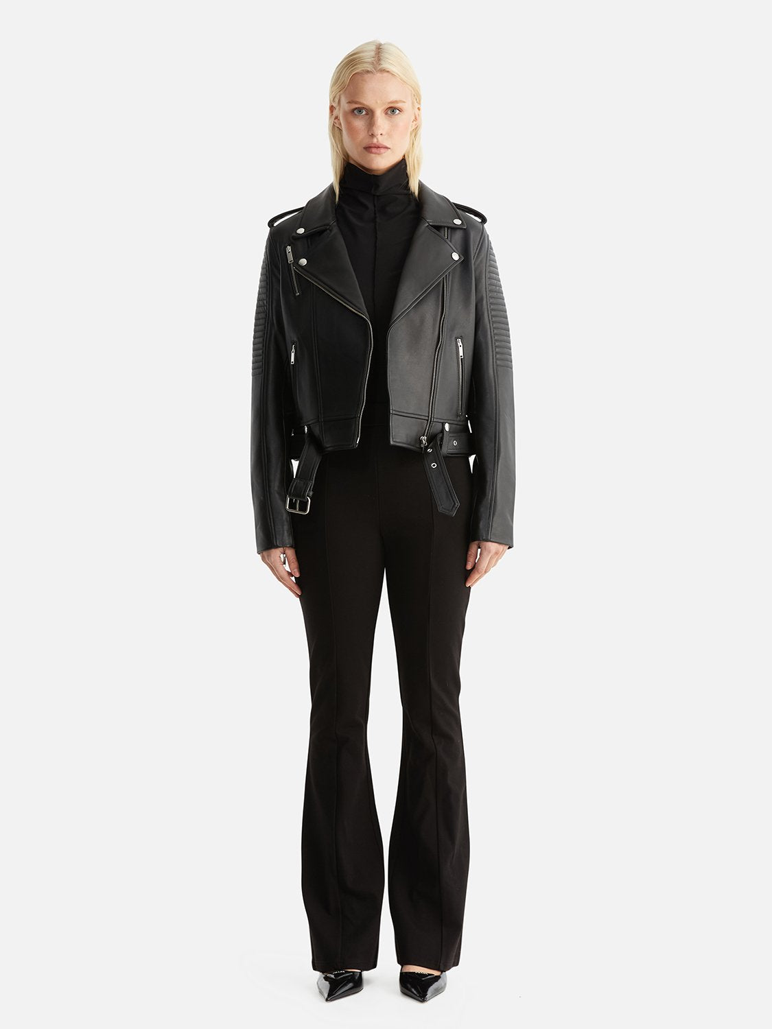 Next black biker jacket best sale