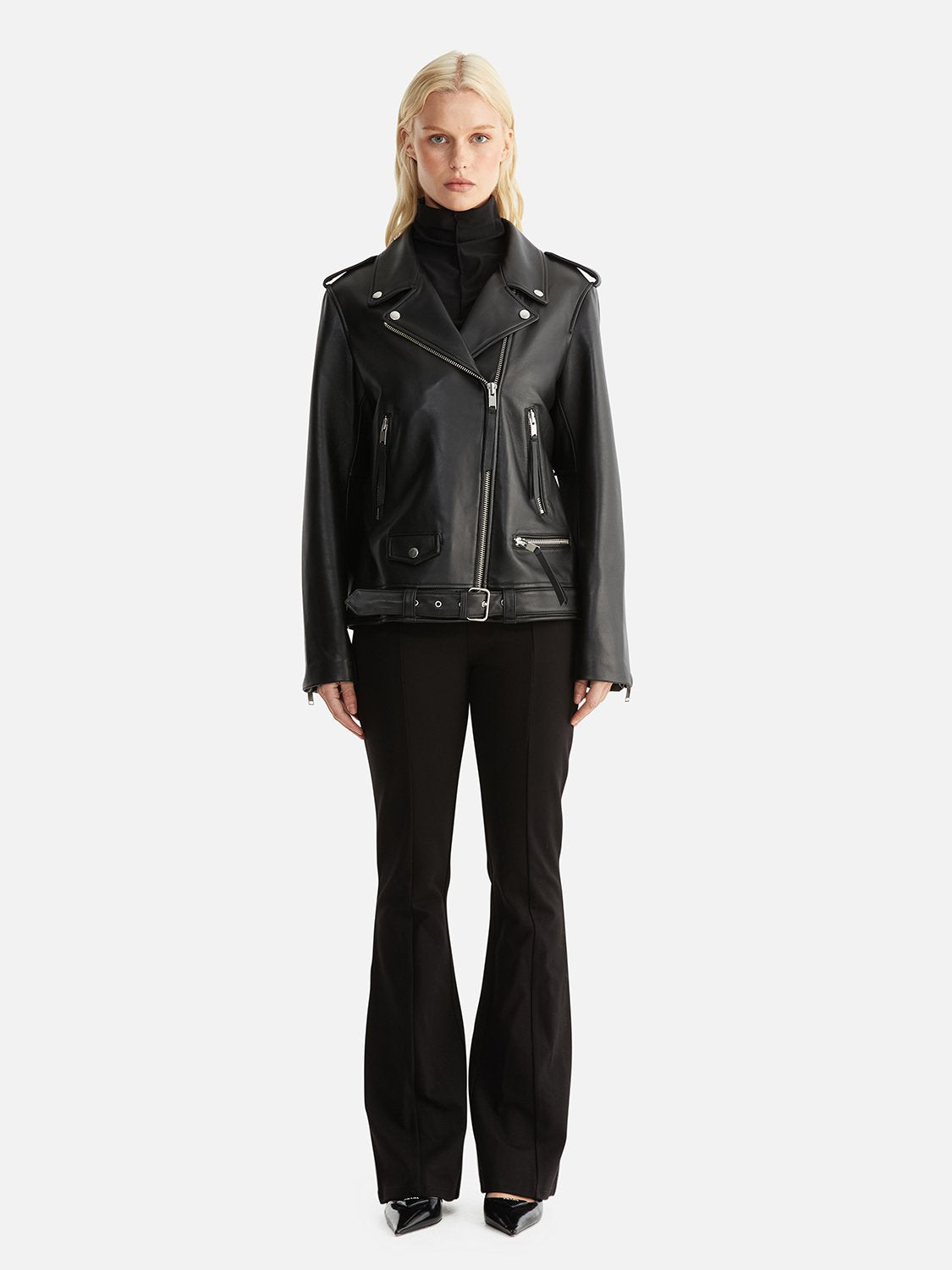 Oversized New Yorker Biker Jacket 2.0 - Black