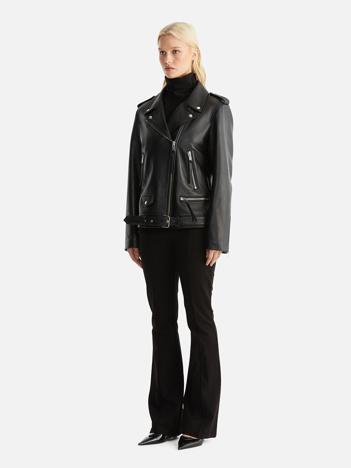 Oversized New Yorker Biker Jacket 2.0 - Black