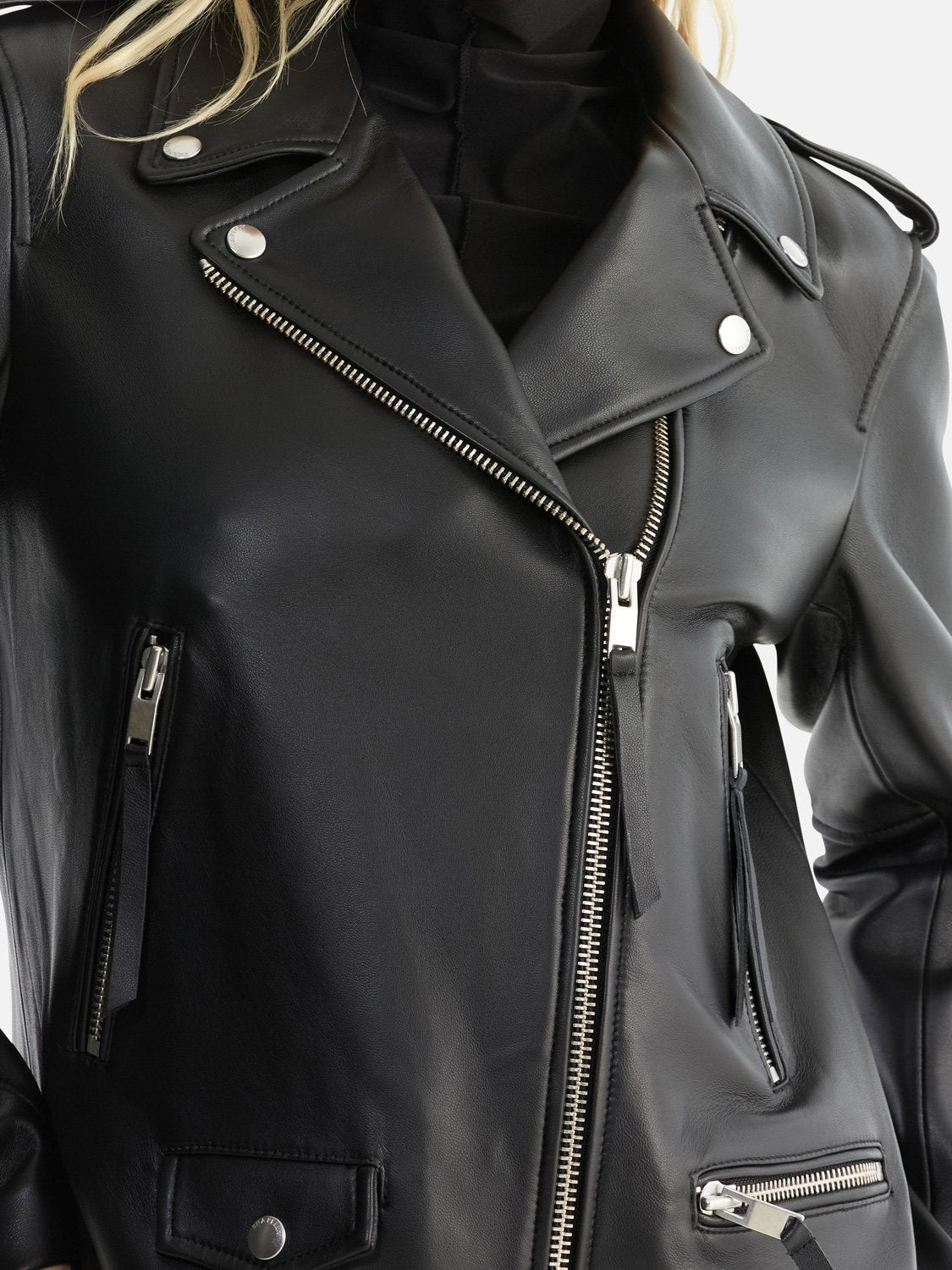 Oversized New Yorker Biker Jacket 2.0 - Black