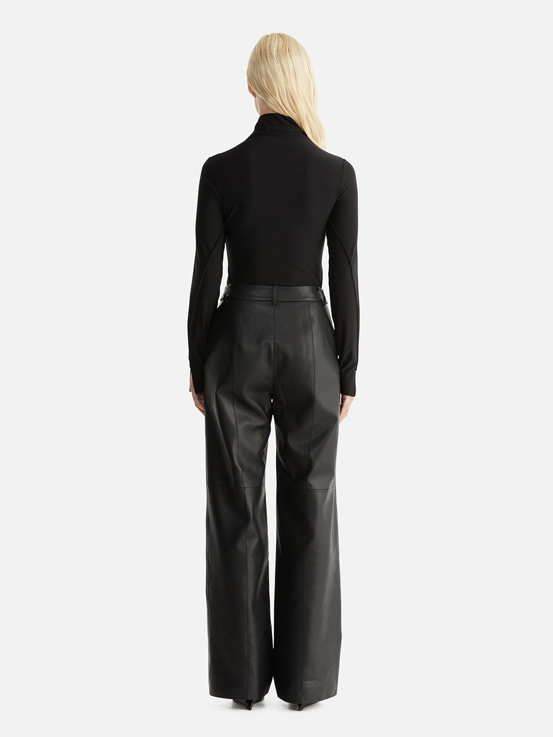 Core Relaxed Leather Pant - Black