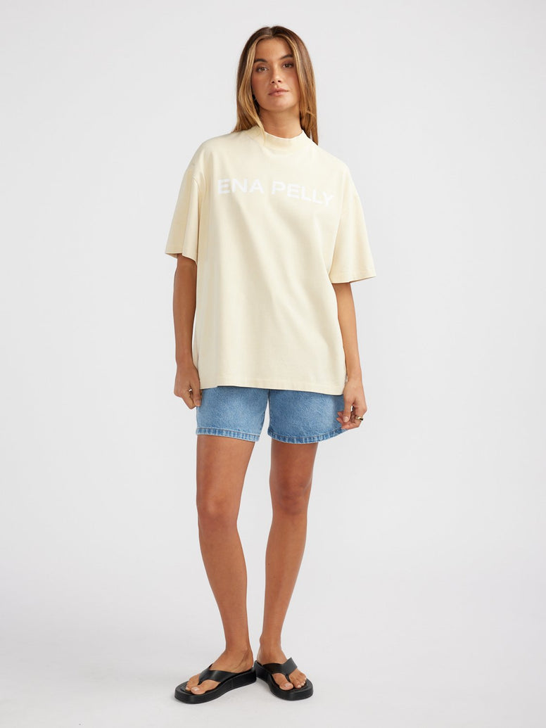 CHLOE OVERSIZED TEE - Lemon