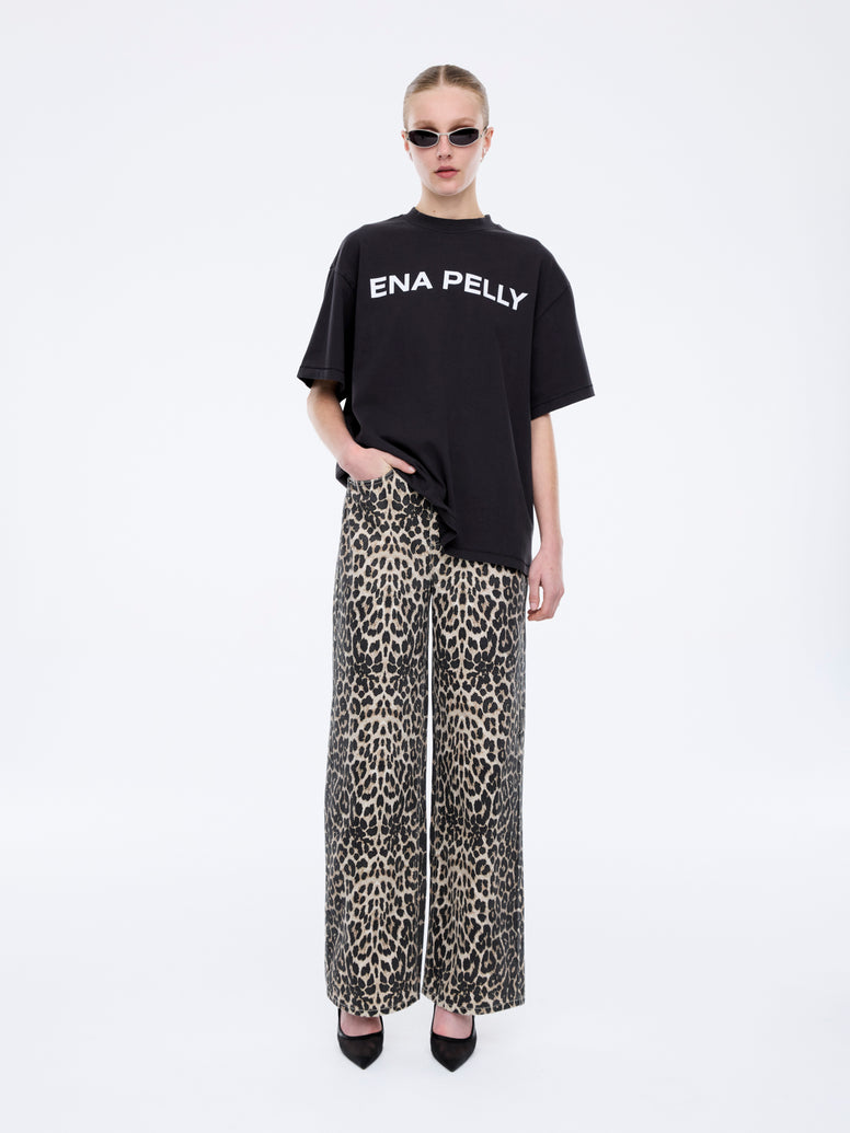 Chloe Oversized Tee Core Logo - Vintage Black