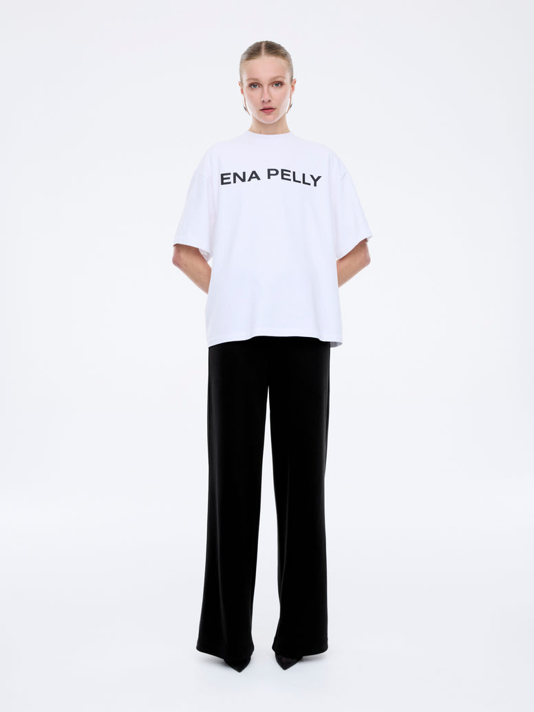 Chloe Oversized Tee Core Logo - White