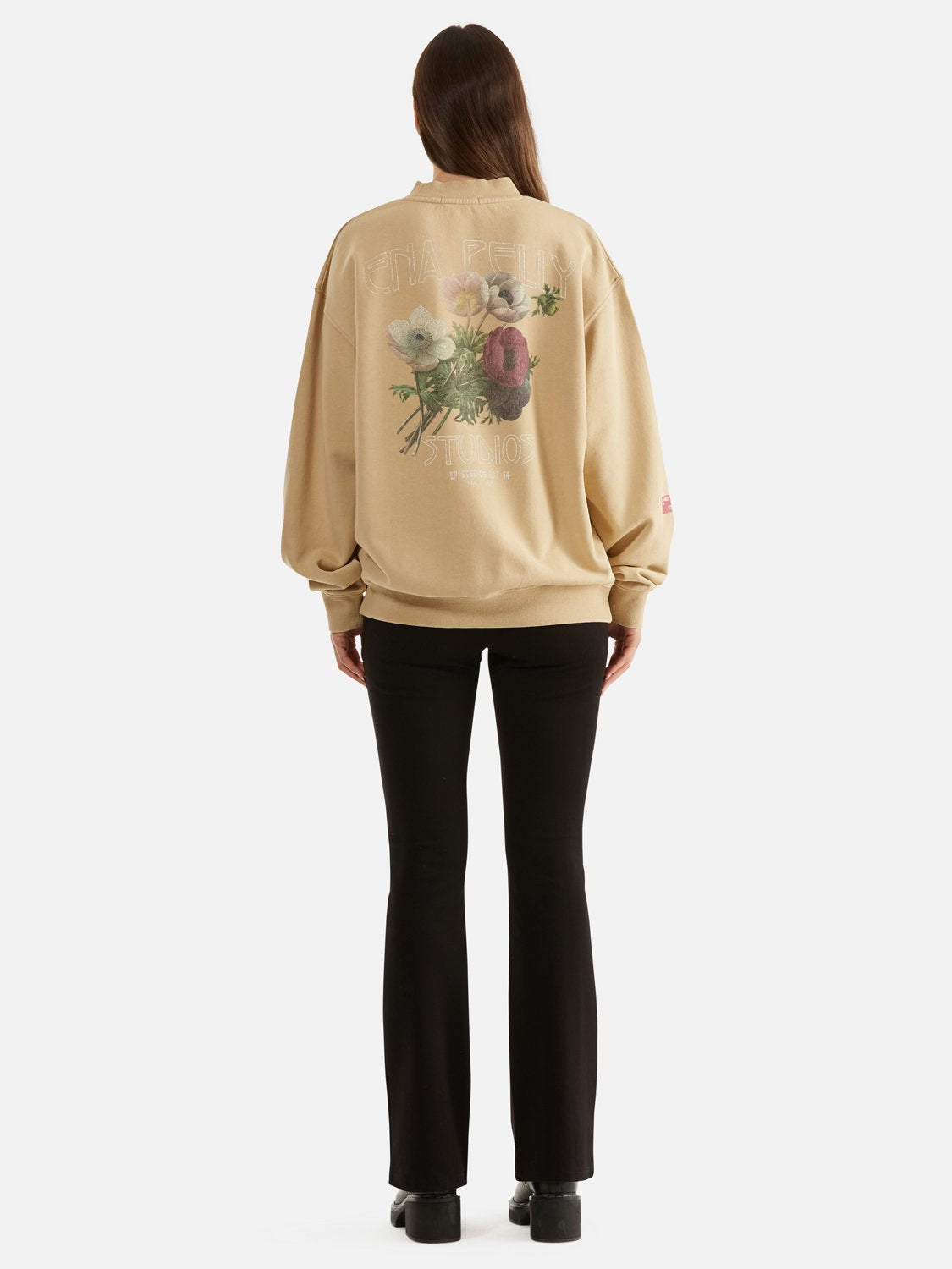 Chloe Oversized Sweater Sunflower - Biscuit