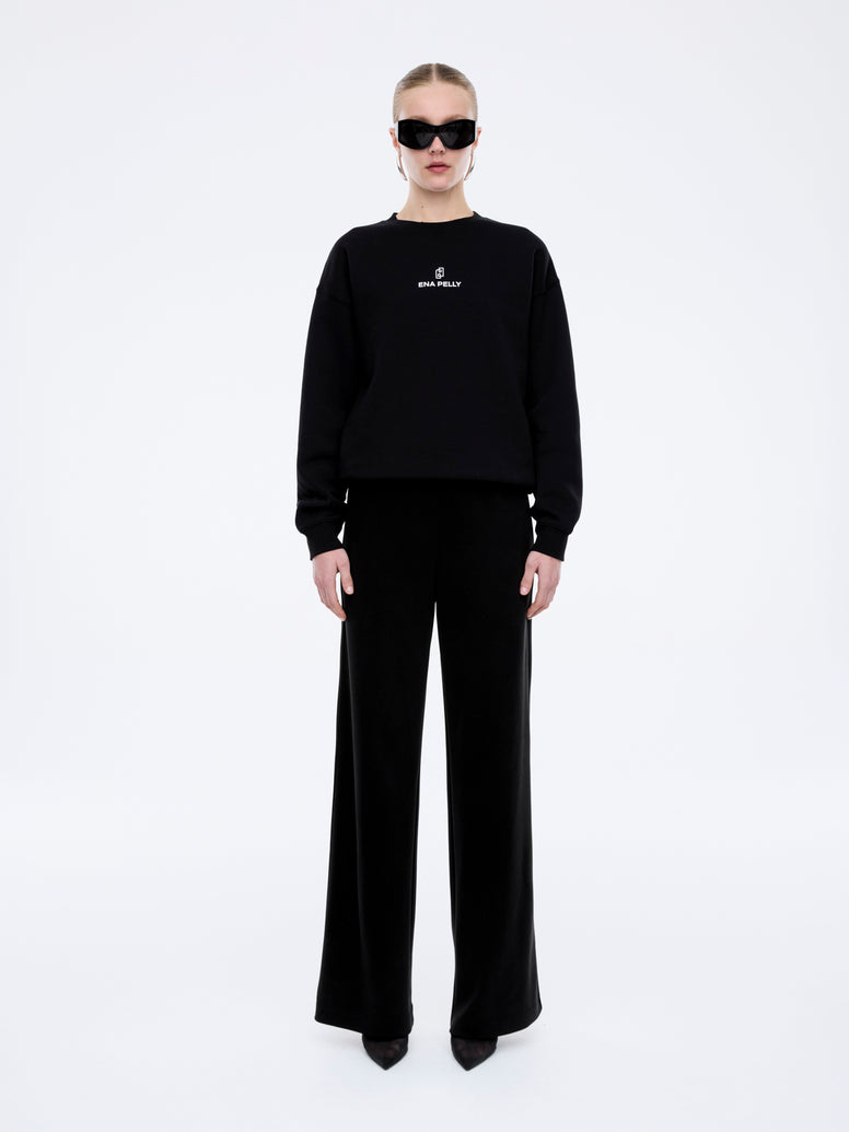 Lexi Monogram Sweater - Black