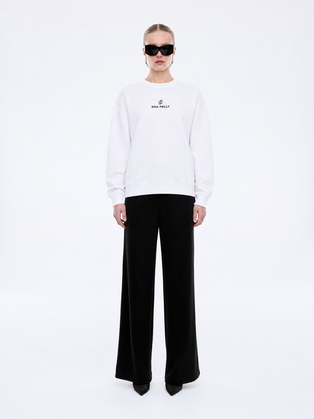 Lexi Monogram Sweater - White