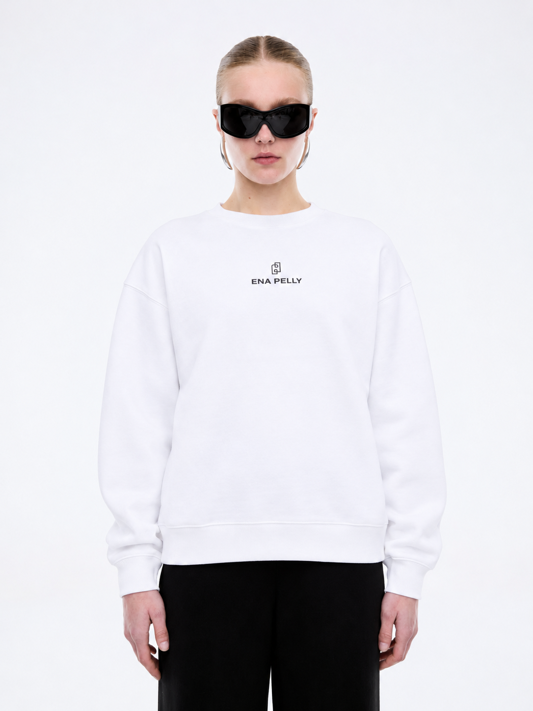 Lexi Monogram Sweater - White