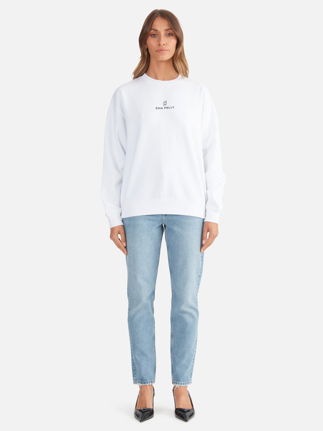 Lexi Monogram Sweater White ENA PELLY AU