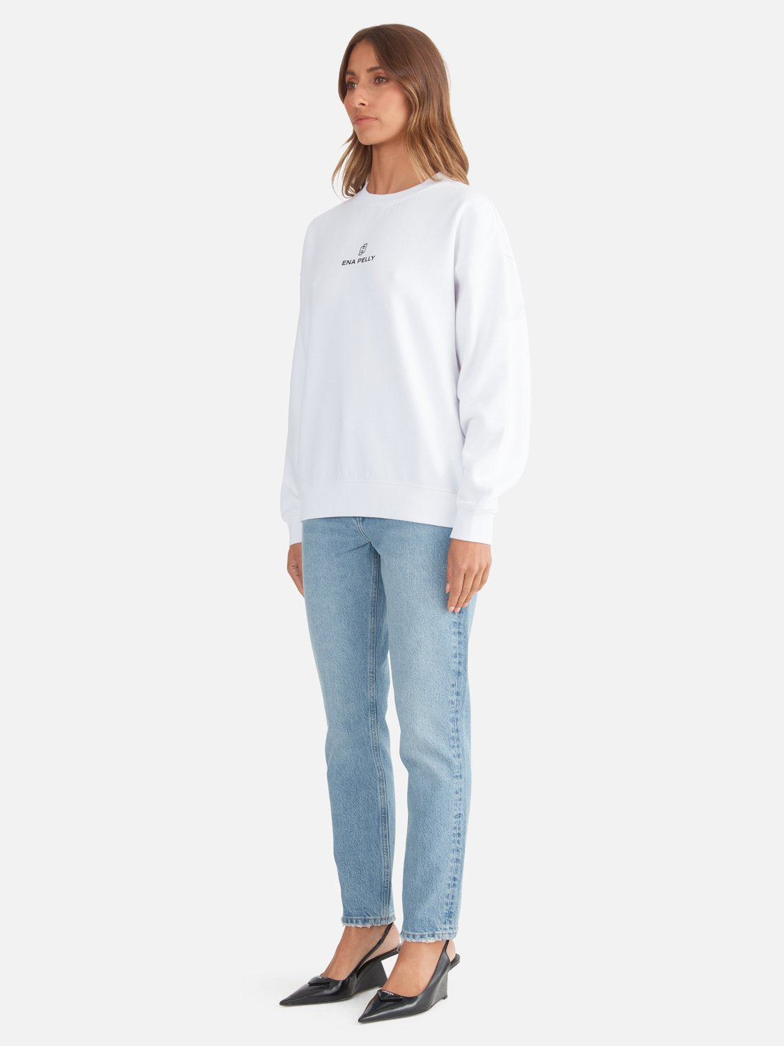 Lexi Monogram Sweater - White