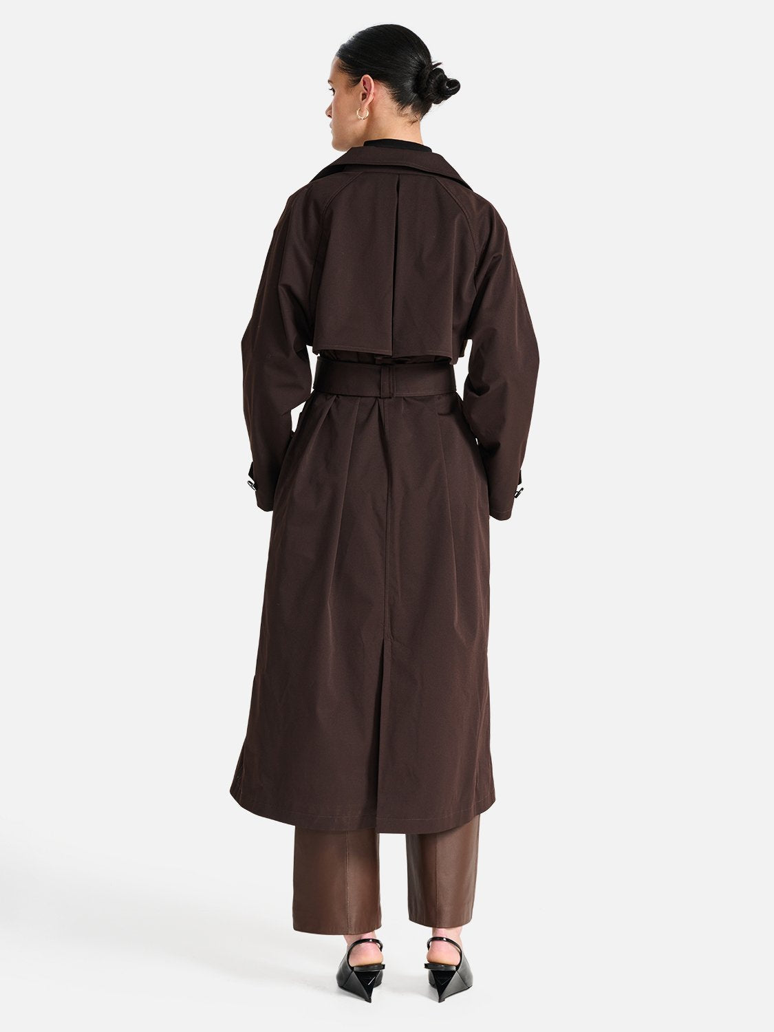 Carrie Trench Coat - Seal Brown