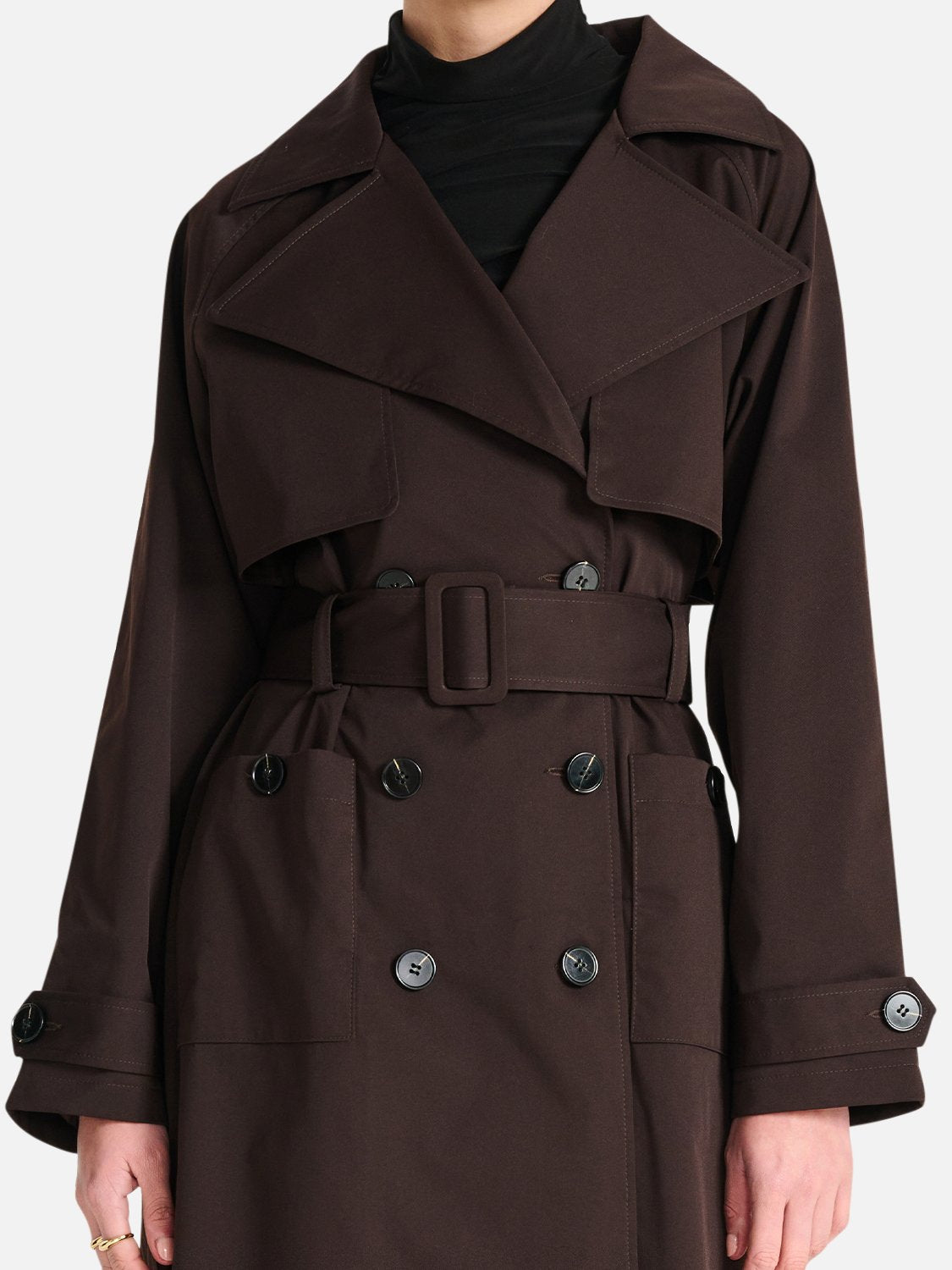 Carrie Trench Coat - Seal Brown