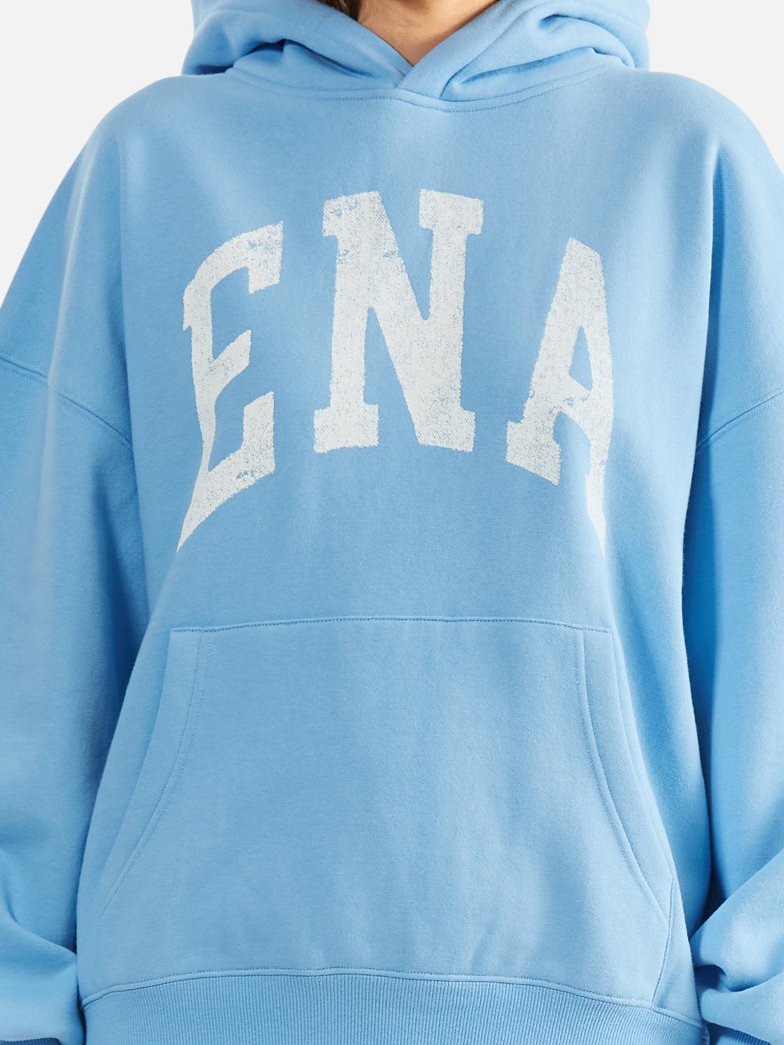 Harper Oversized Hoodie College - Cornflower Blue