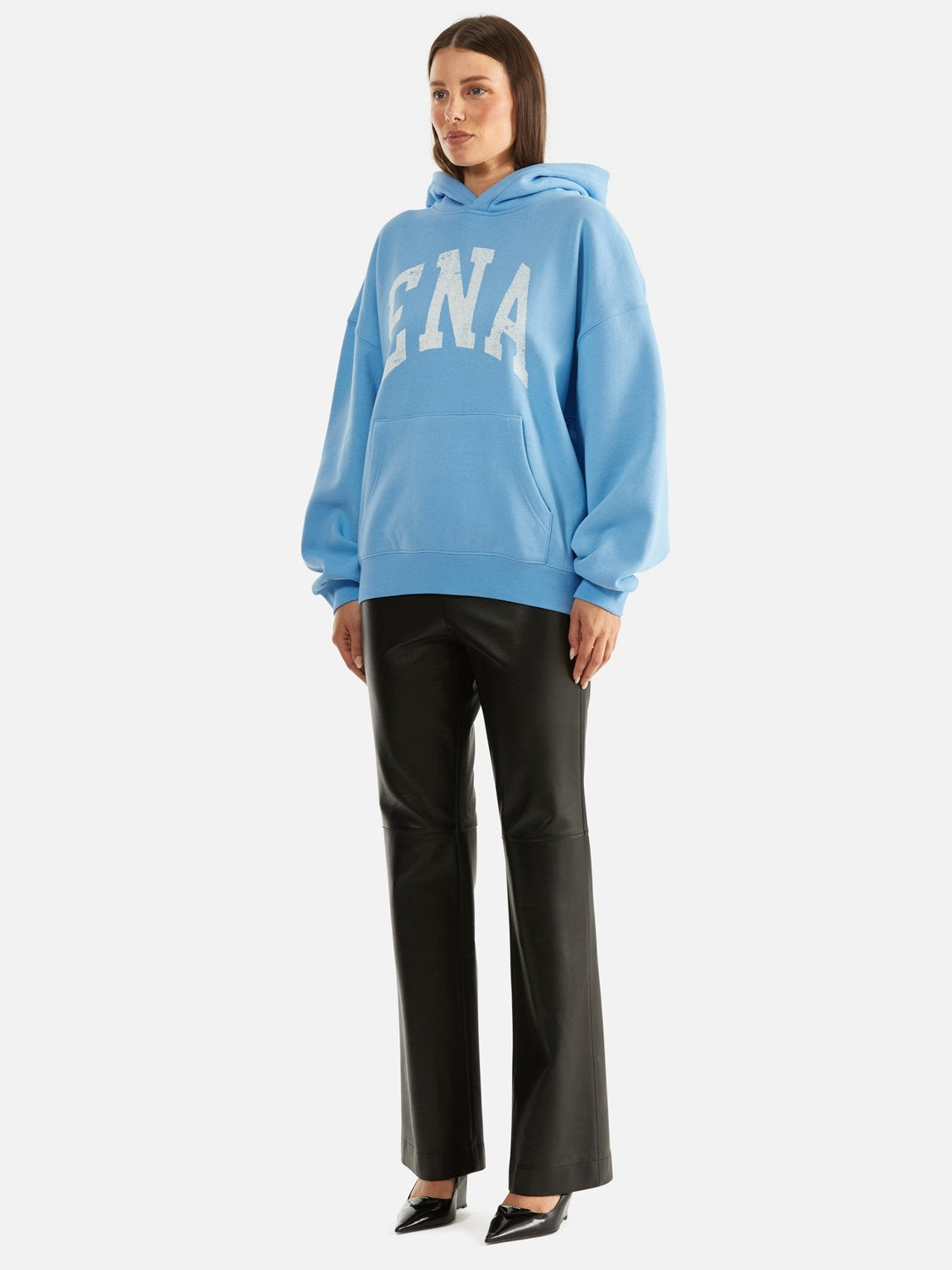 Harper Oversized Hoodie College - Cornflower Blue