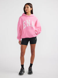 COLLEGIATE OVERSIZED HOODIE - Pop Pink