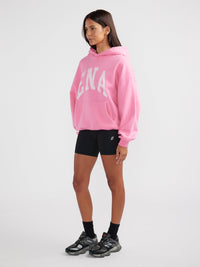 COLLEGIATE OVERSIZED HOODIE - Pop Pink