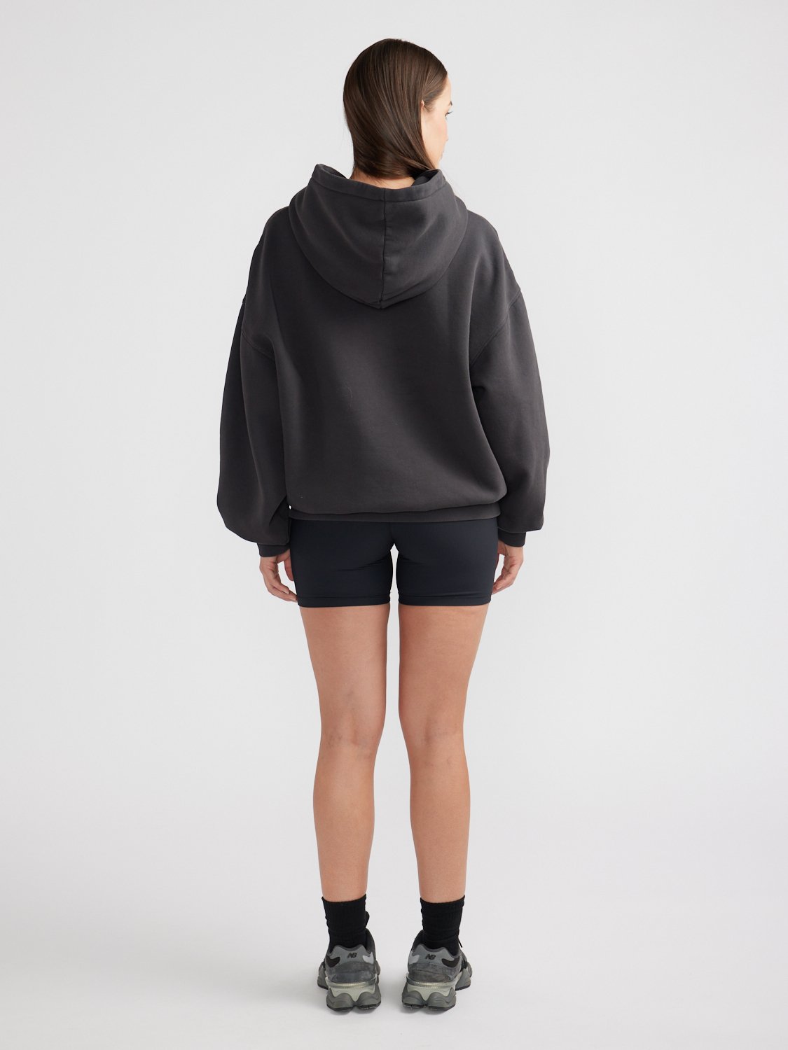 COLLEGIATE OVERSIZED HOODIE - Vintage Black