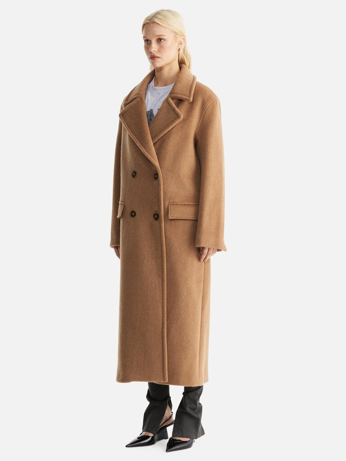 Lana Wool Coat - Camel