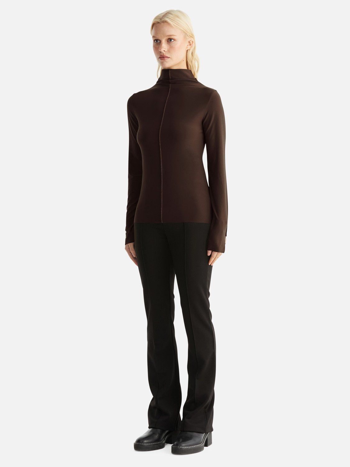 Freya Long Sleeve Top - Mahogany