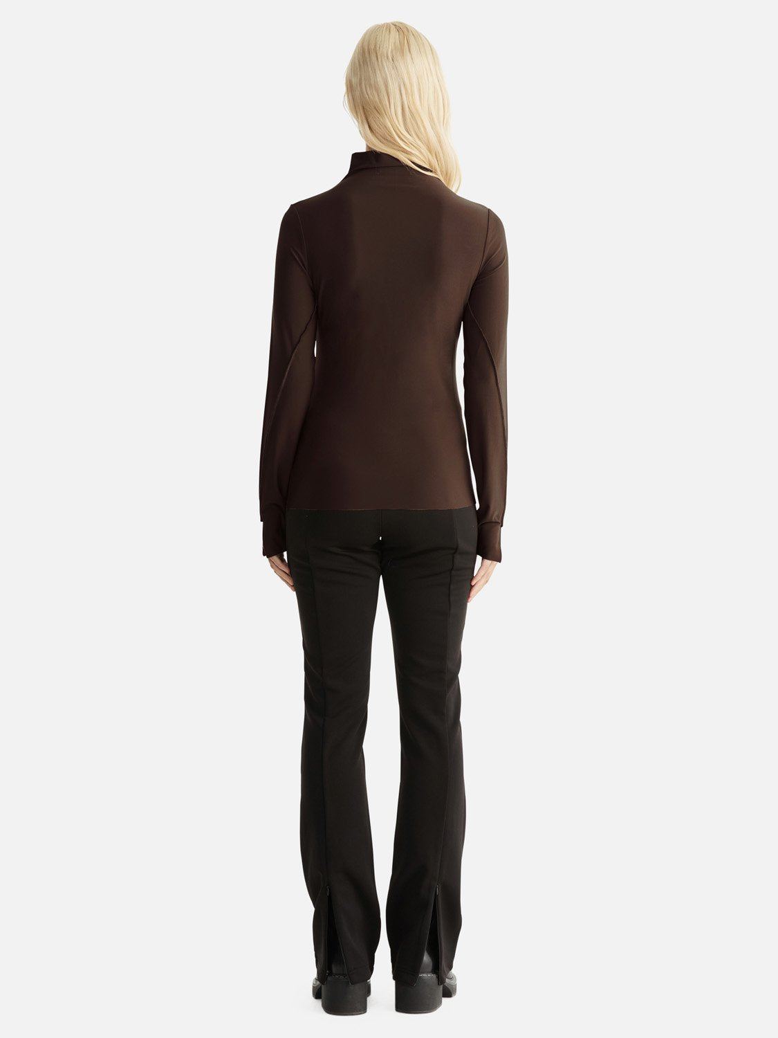 Freya Long Sleeve Top - Mahogany