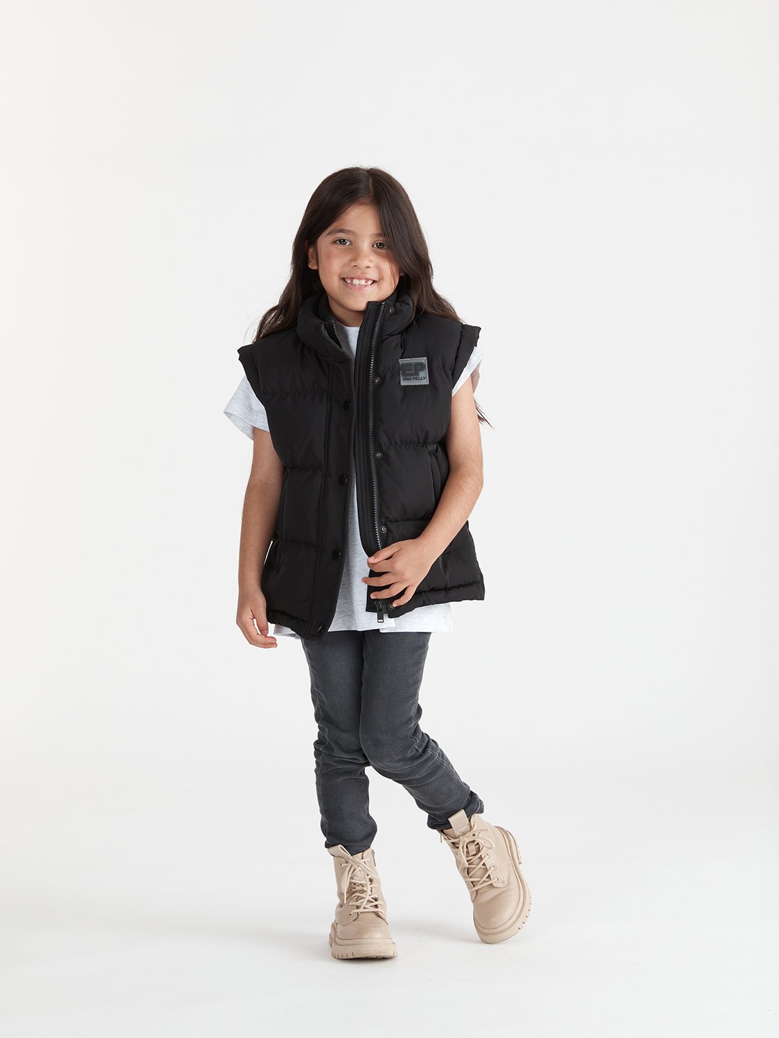 Kids - Heidi Puffer Vest - Black