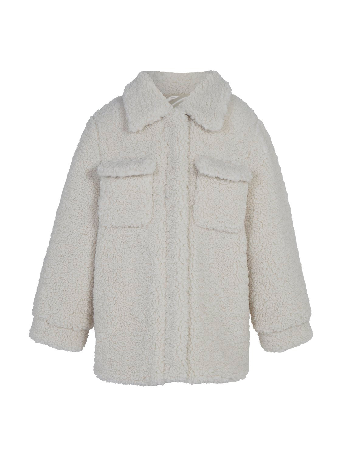 Kids - Carla Teddy Faux Fur Shacket - Bone