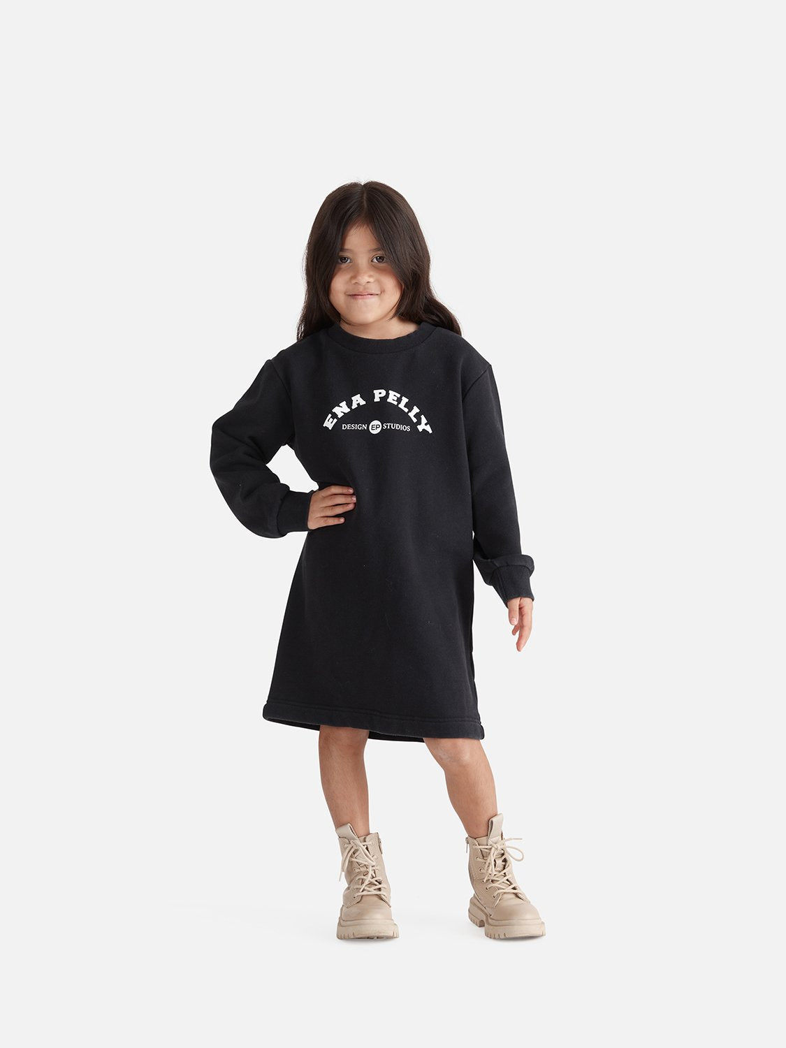 Kids - Studios Sweater Dress - Washed Black