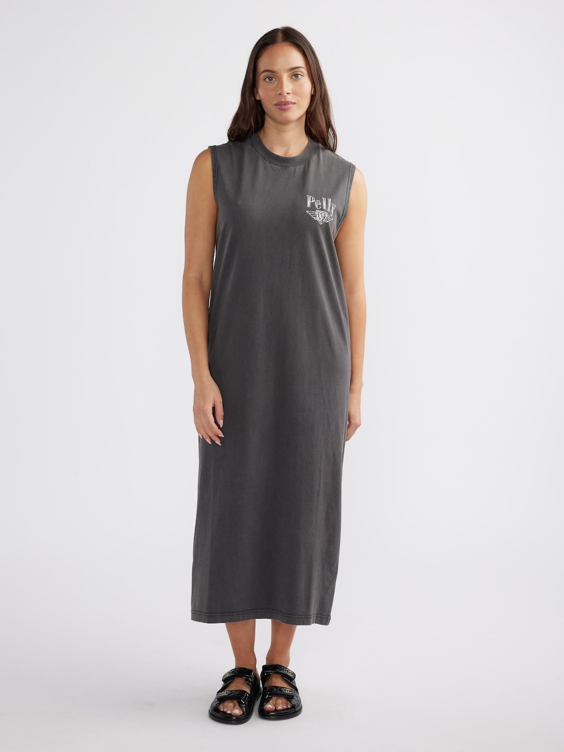 INTERNATIONAL STUDIOS TANK DRESS - Faded Black