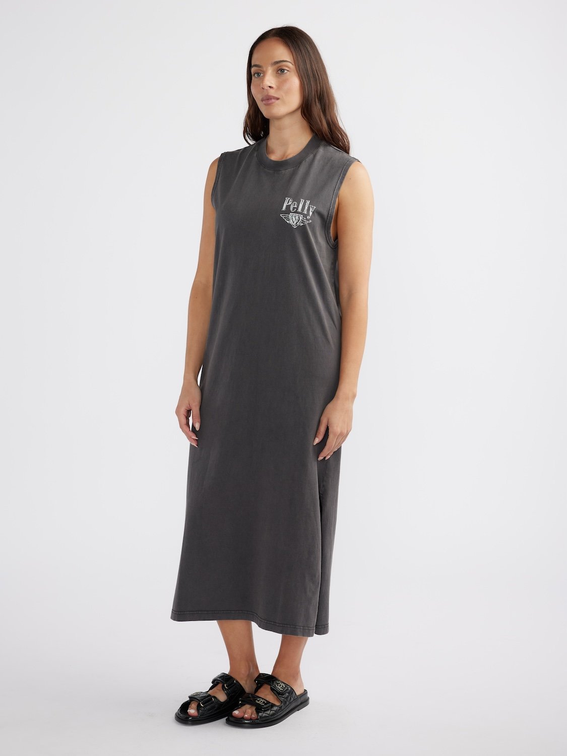 INTERNATIONAL STUDIOS TANK DRESS - Faded Black