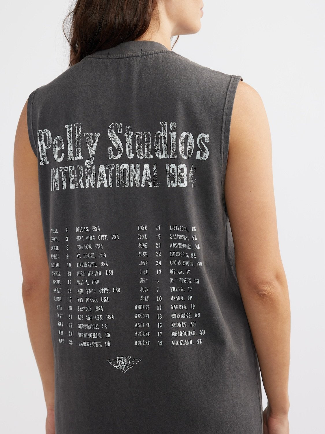 INTERNATIONAL STUDIOS TANK DRESS - Faded Black