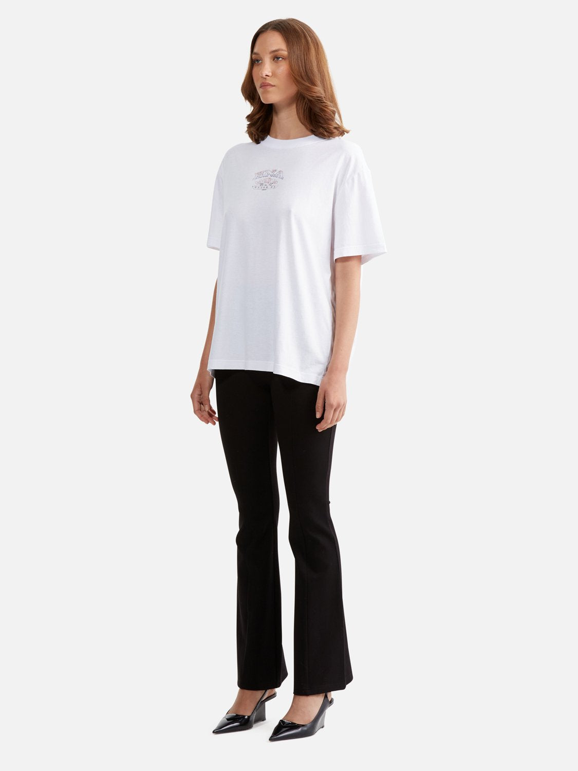 LUNA OVERSIZED TEE RACER - WHITE