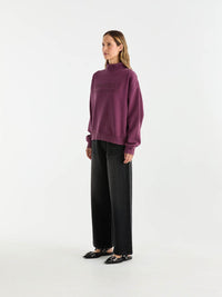 GRACIE HIGH NECK SWEATER TIMELESS - Plum