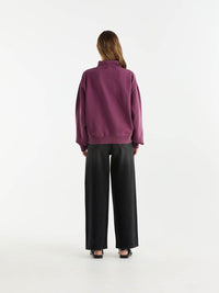 GRACIE HIGH NECK SWEATER TIMELESS - Plum