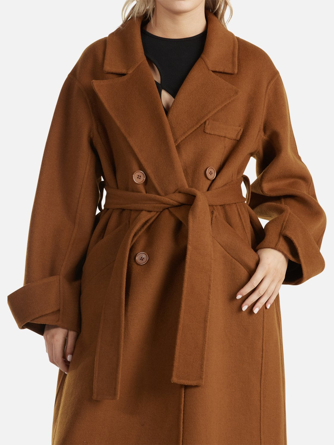 Cecilia Wool Coat - Tobacco