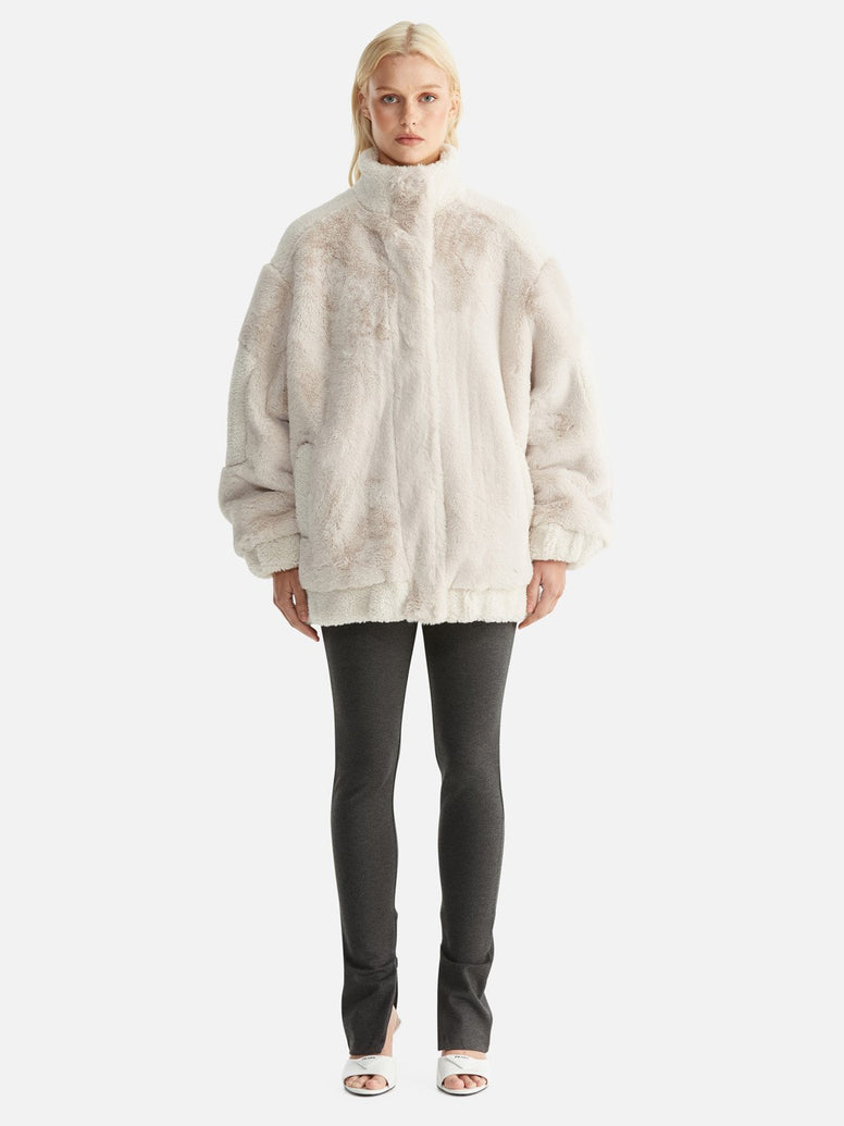 Blake Multi Faux Fur Jacket - Bone