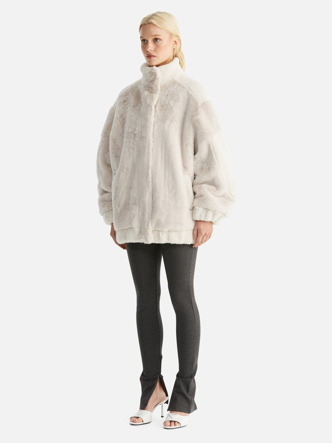 Blake Multi Faux Fur Jacket - Bone