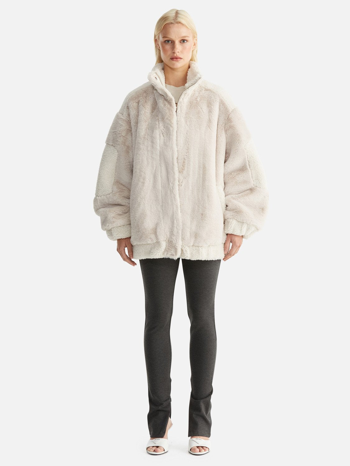 Blake Multi Faux Fur Jacket - Bone