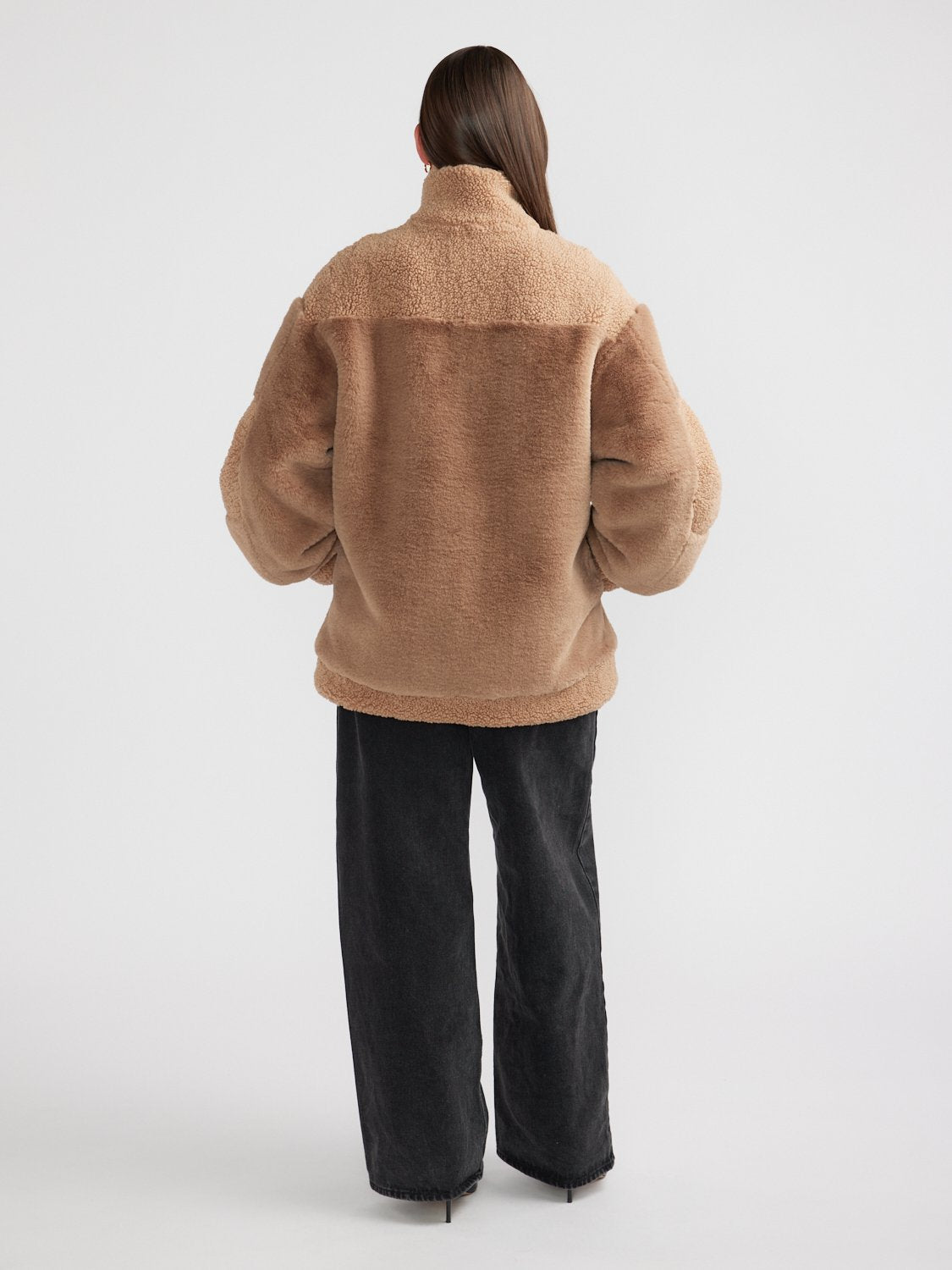 BLAKE MULTI FAUX FUR JACKET - Camel