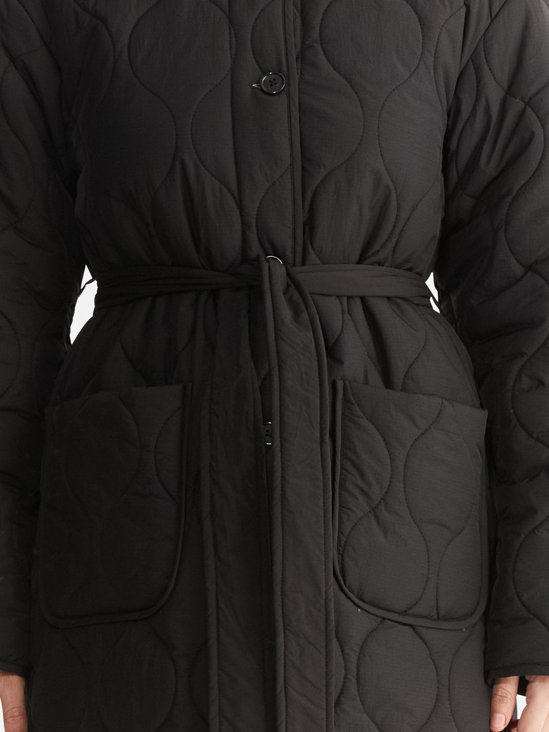 Louise Quilted Puffer Jacket - Black