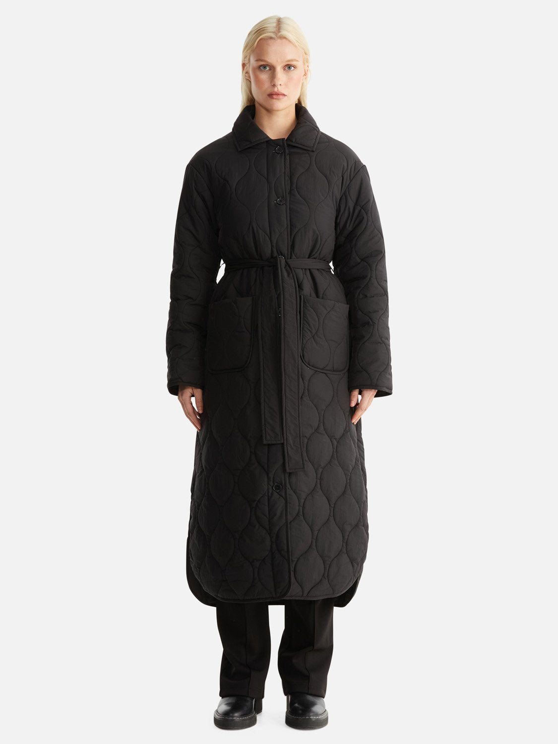 Louise Quilted Puffer Jacket - Black