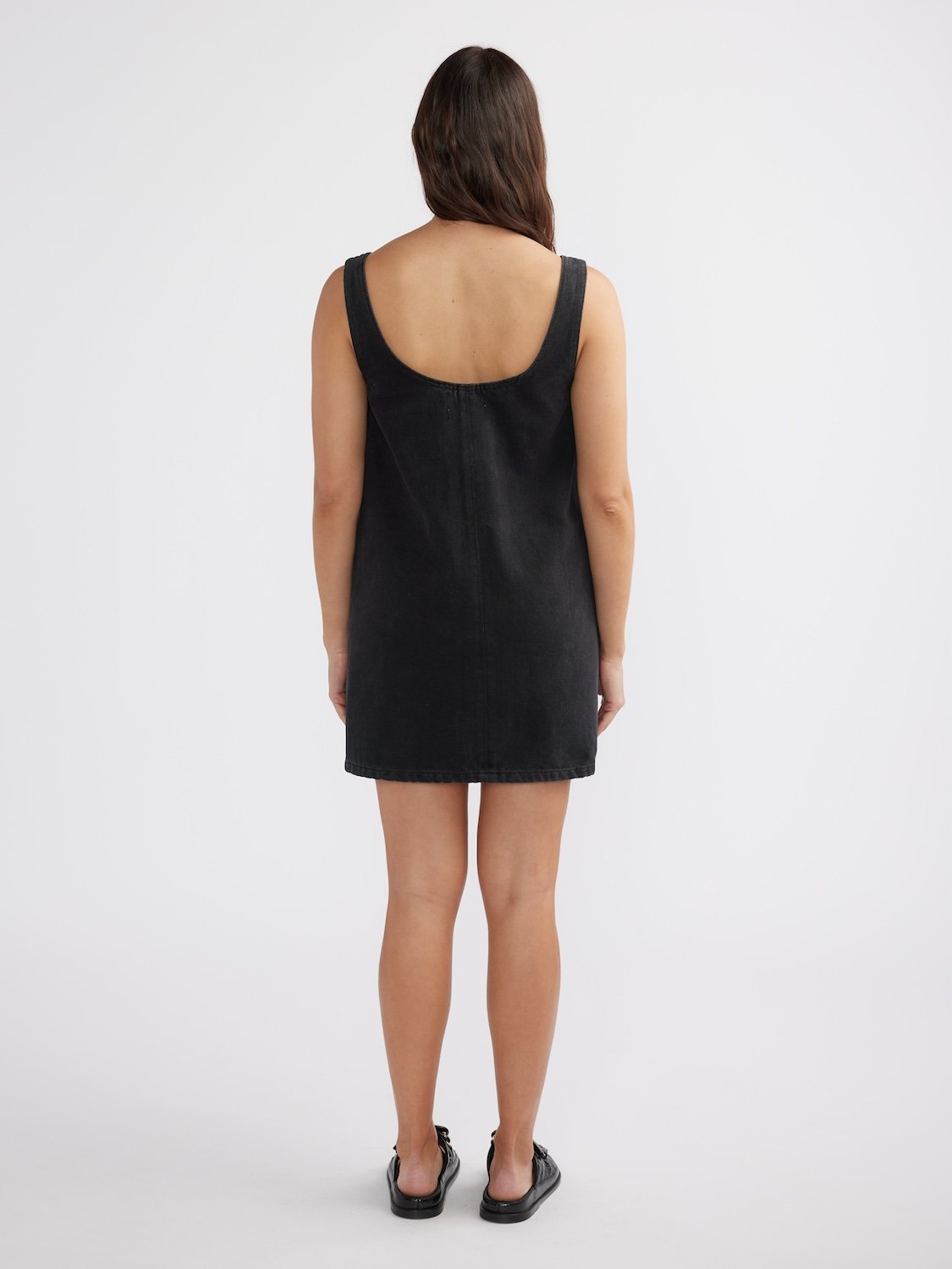 AMELIE DENIM DRESS - Black