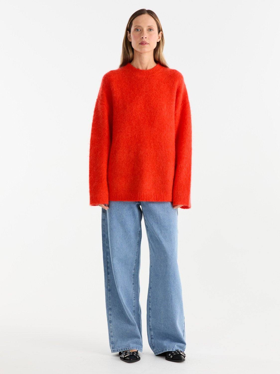 ELLE MOHAIR BLEND KNIT - Poppy