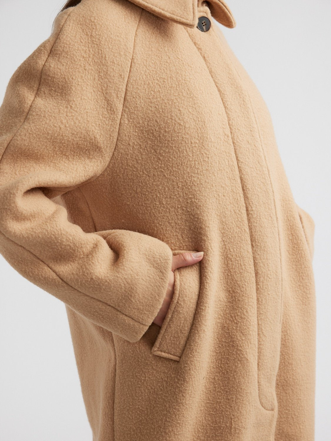 CLEO WOOL BLEND COAT - Camel