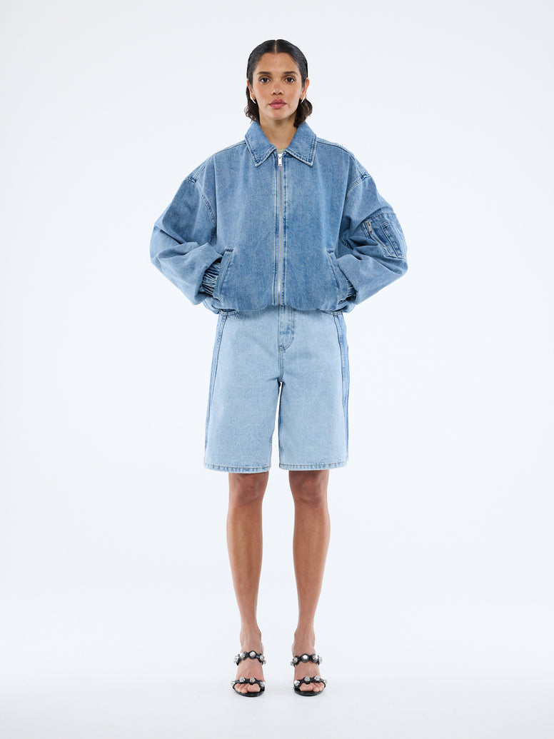 HARLOW DENIM BOMBER